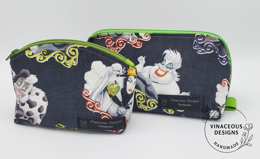 Mini Pouch & Cosmetic Bag: Villainous Divas