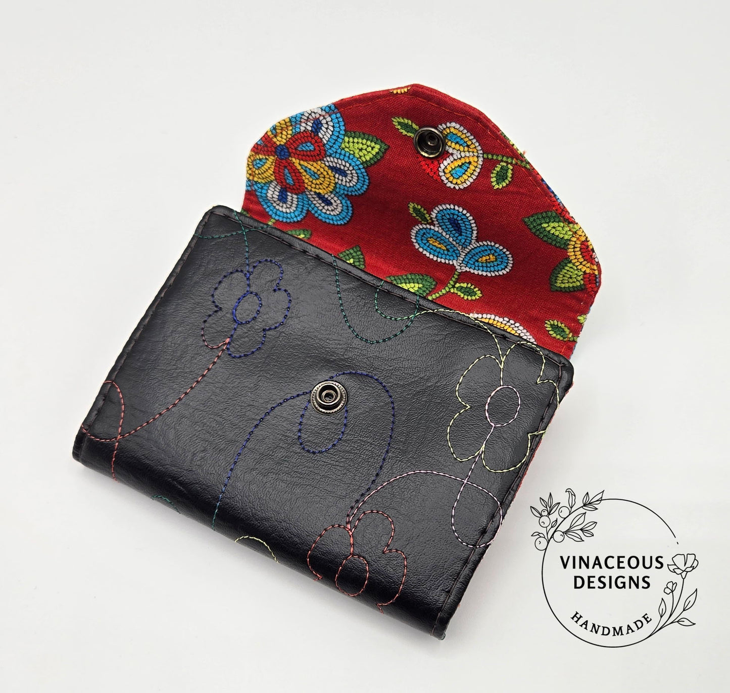 Red Floral Wallet