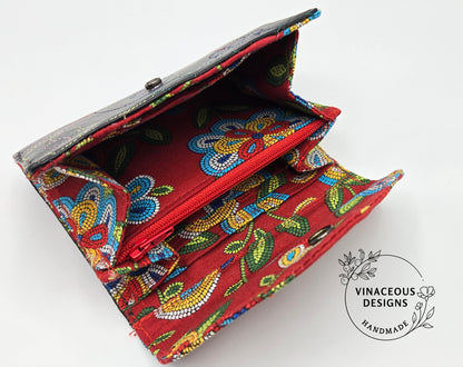 Red Floral Wallet