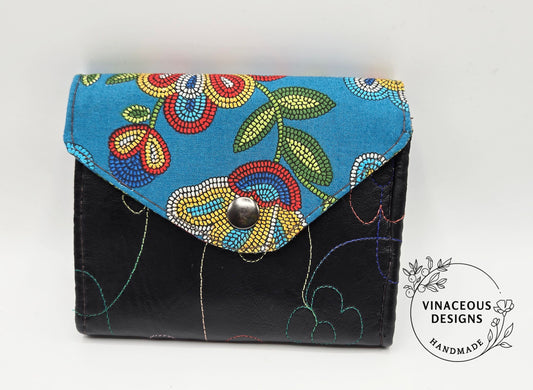 Turquoise Floral Wallet