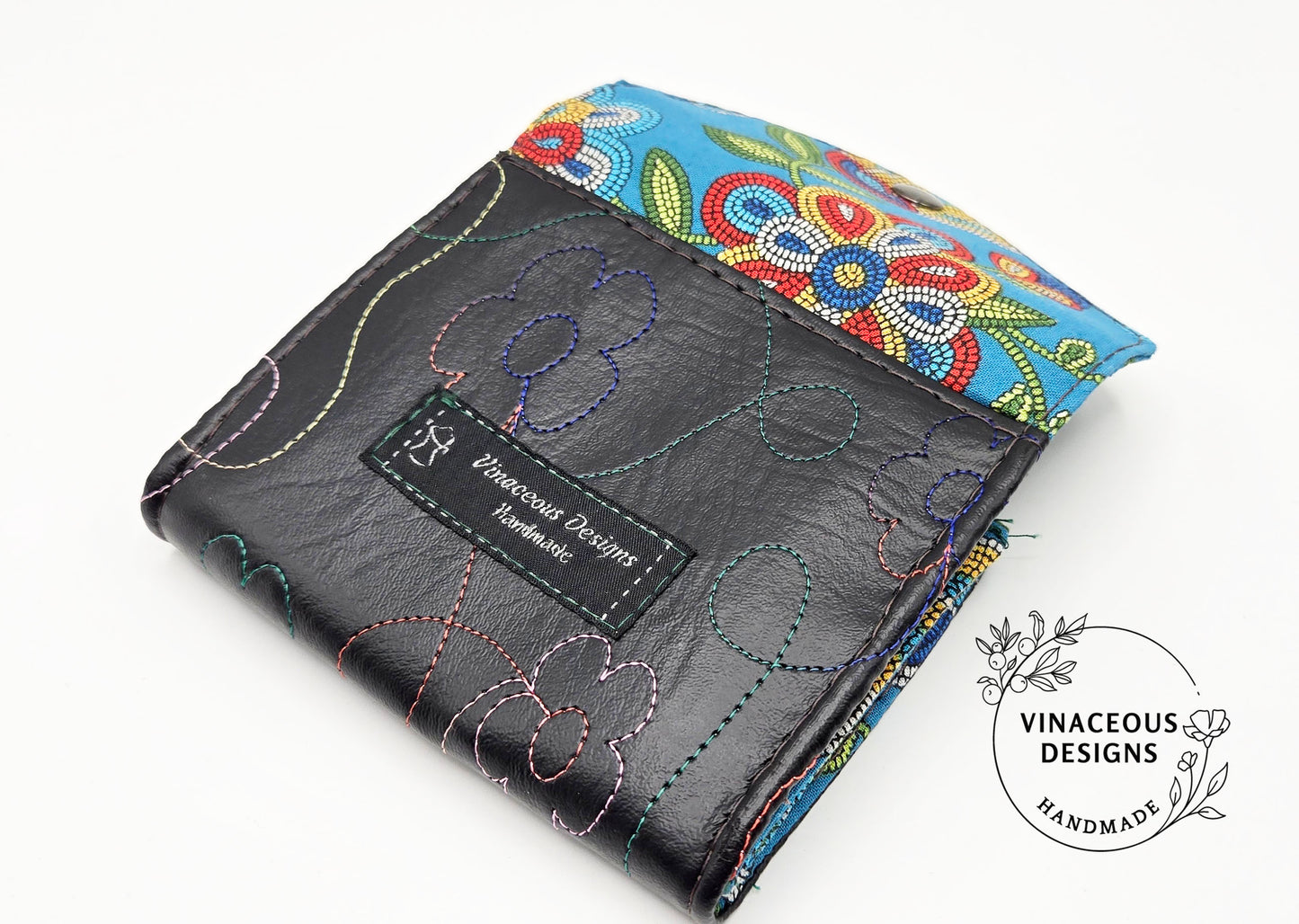 Turquoise Floral Wallet