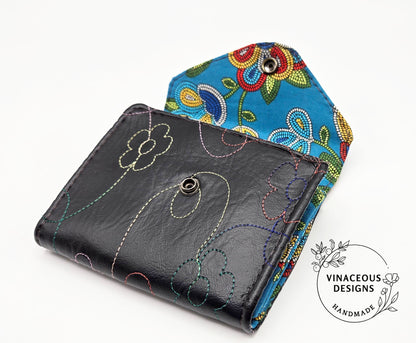 Turquoise Floral Wallet