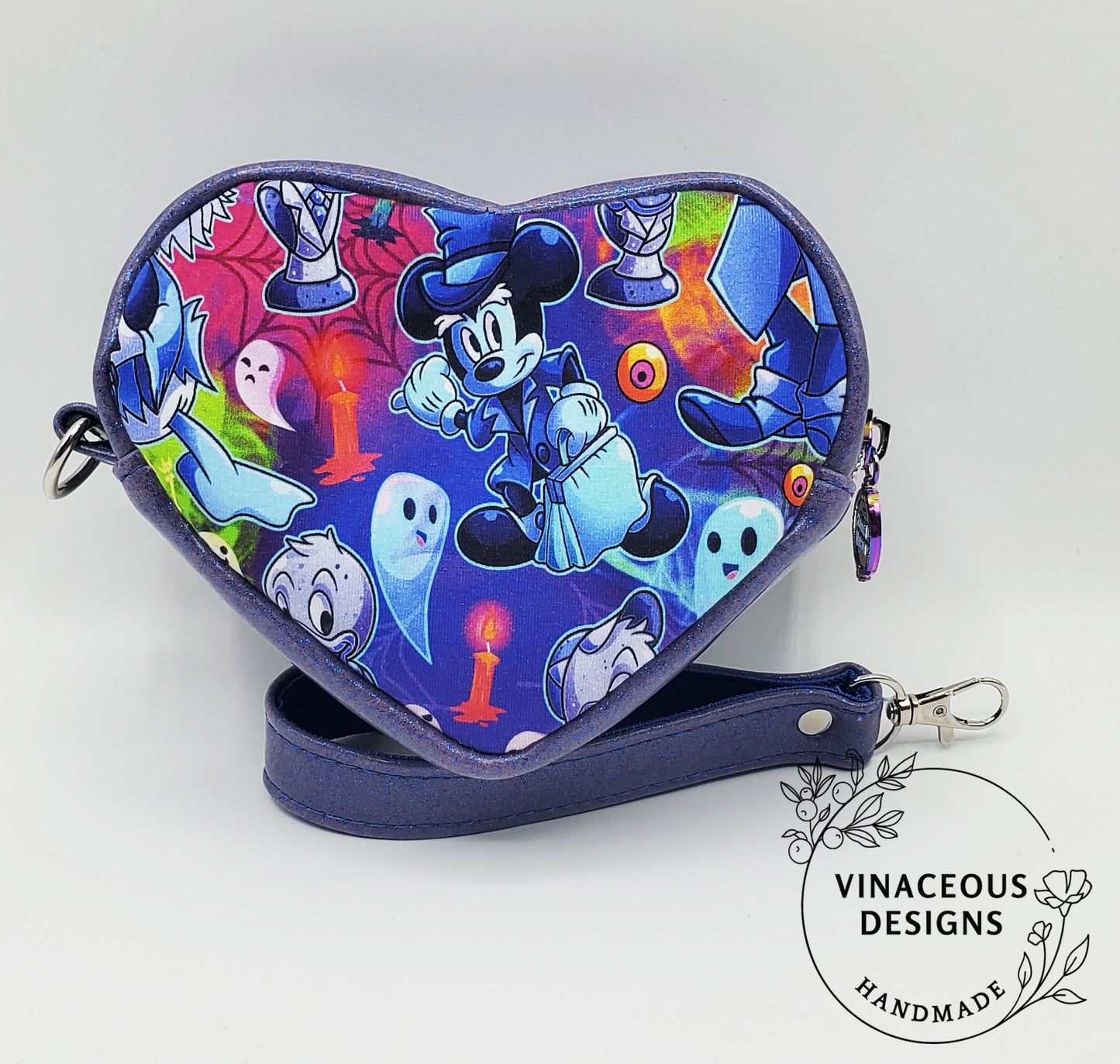 Haunted Mouse Heart Wristlet