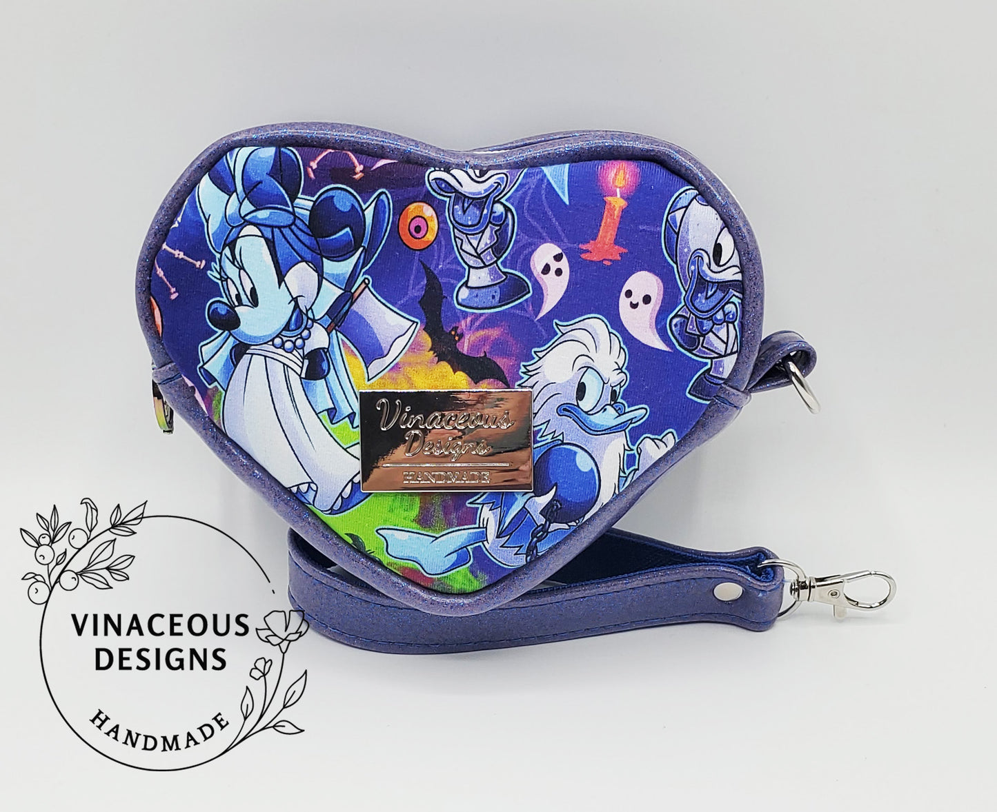 Haunted Mouse Heart Wristlet