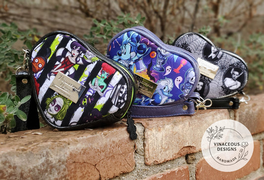 Haunted Mouse Heart Wristlet